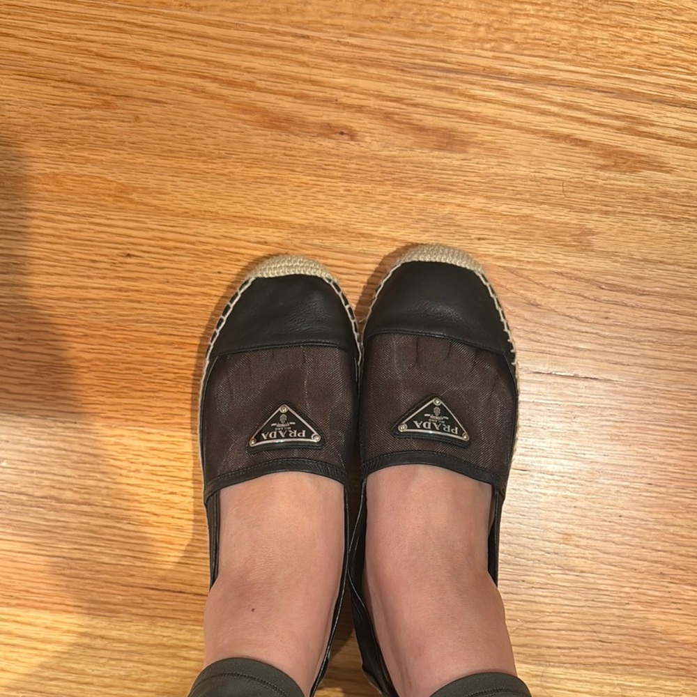 Prada Black Espadrilles with Classic Design
